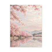 Cherry Blossom Reflection Landscape Wall Art & Canvas Print