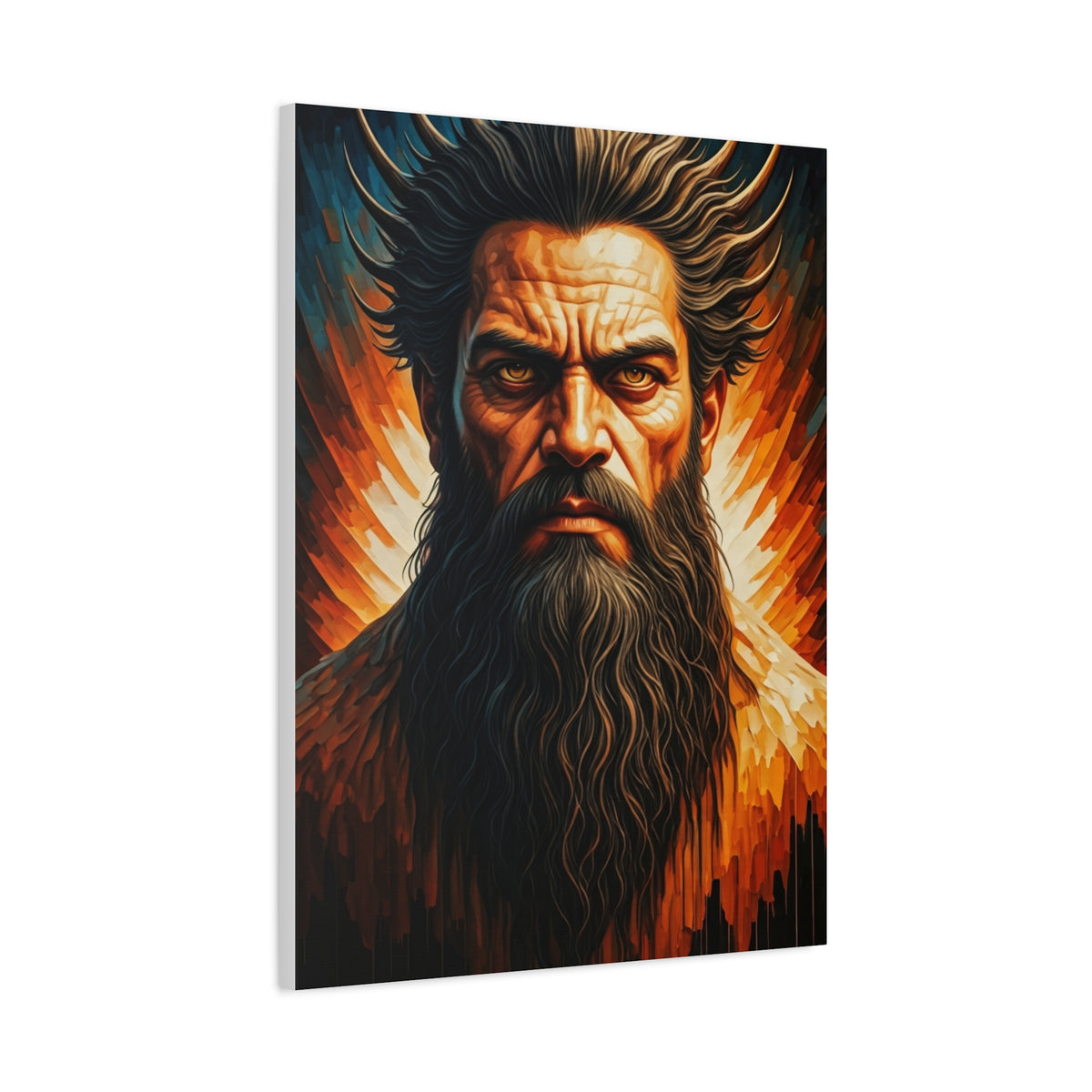Ember Crown Warrior Portrait Wall Art & Canvas Print
