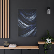 Draped Navy Textile Abstraction Wall Art & Canvas Print