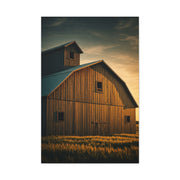 Twin Barn Structures in Evening Light Wall Art & Canvas Prints