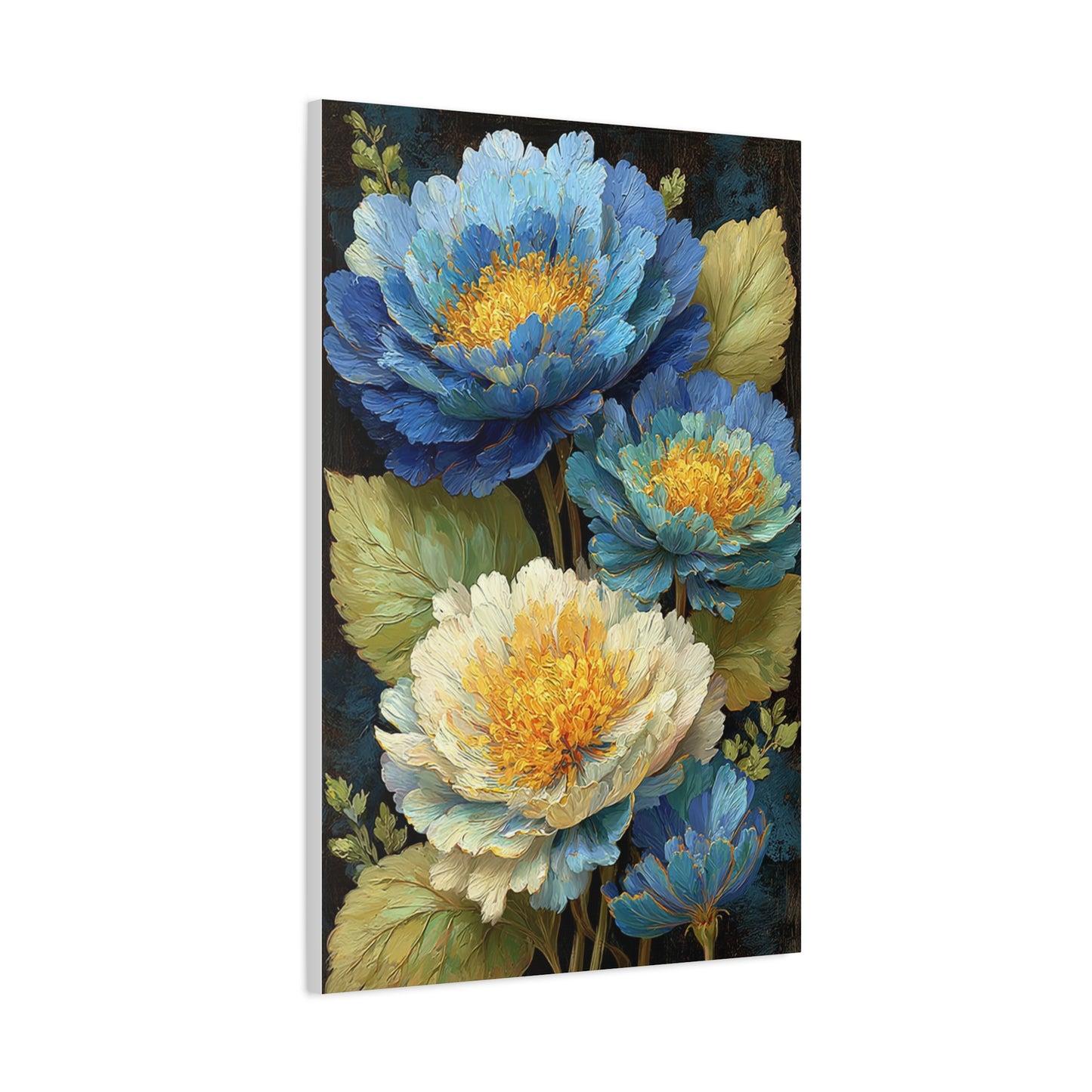 Blue Peony Bloom Elegance Wall Art & Canvas Print