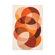 Overlapping Orange Circle Composition Wall Art & Canvas Print
