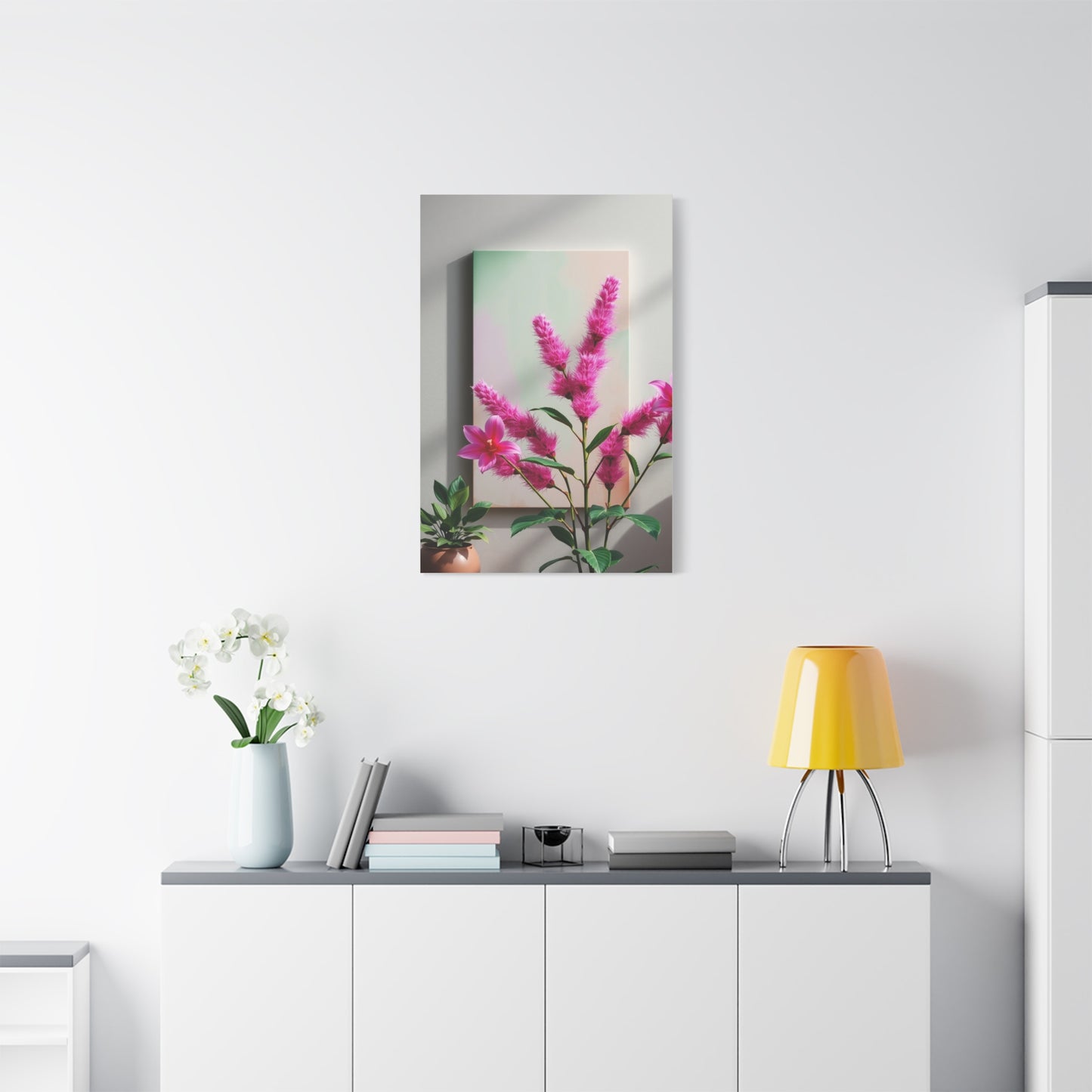 Supreme Green & Pink Canvas Art Collection Wall Art & Canvas Print