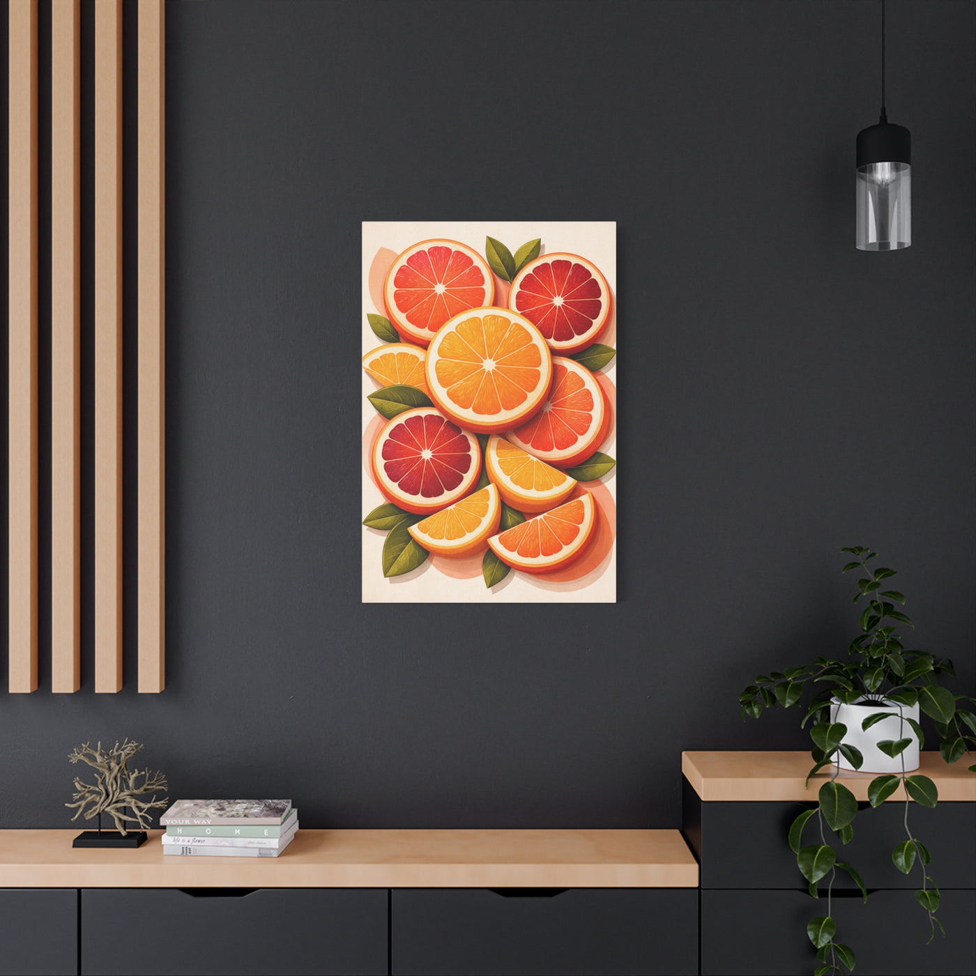 Modern Citrus Still Life Composition Wall Art & Canvas Print