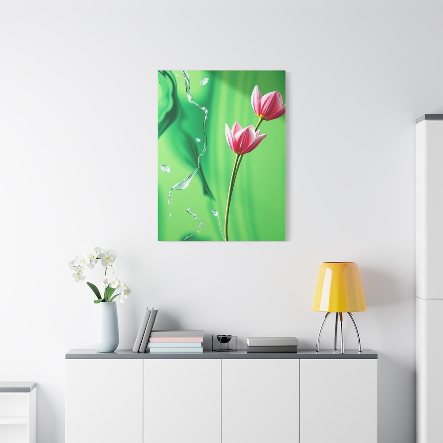 Supreme Green & Pink Canvas Art Collection Wall Art & Canvas Print