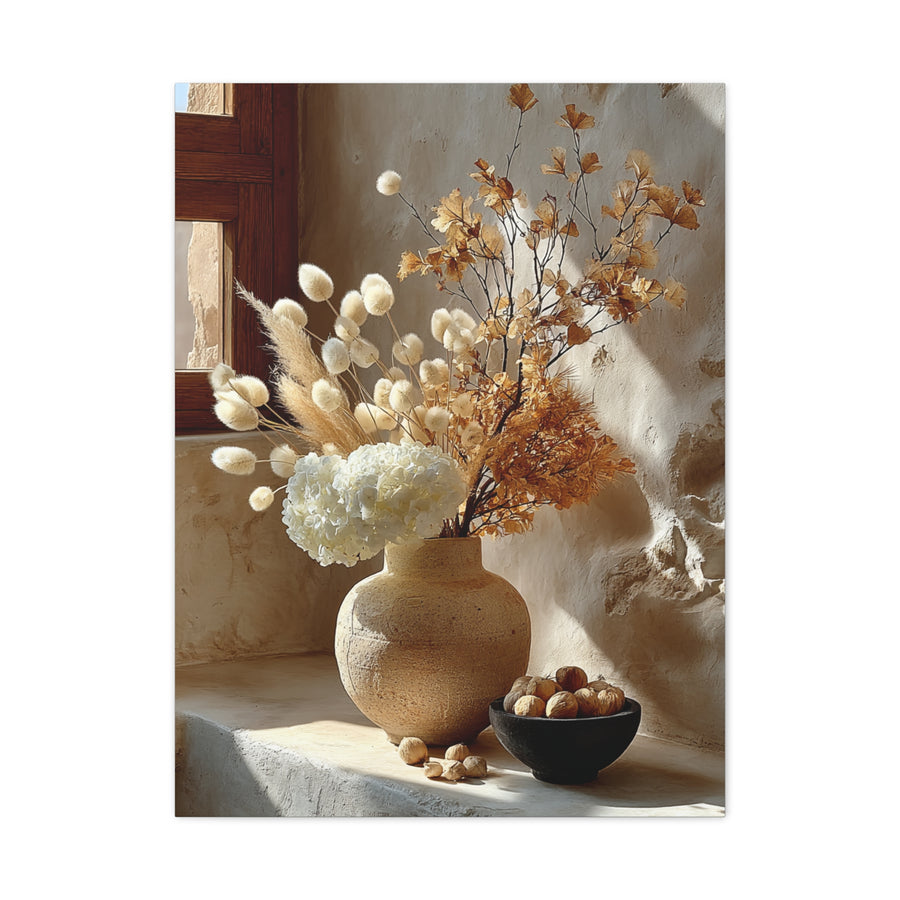 Neutral Dried Autumn Arrangement Wall Art & Canvas Print