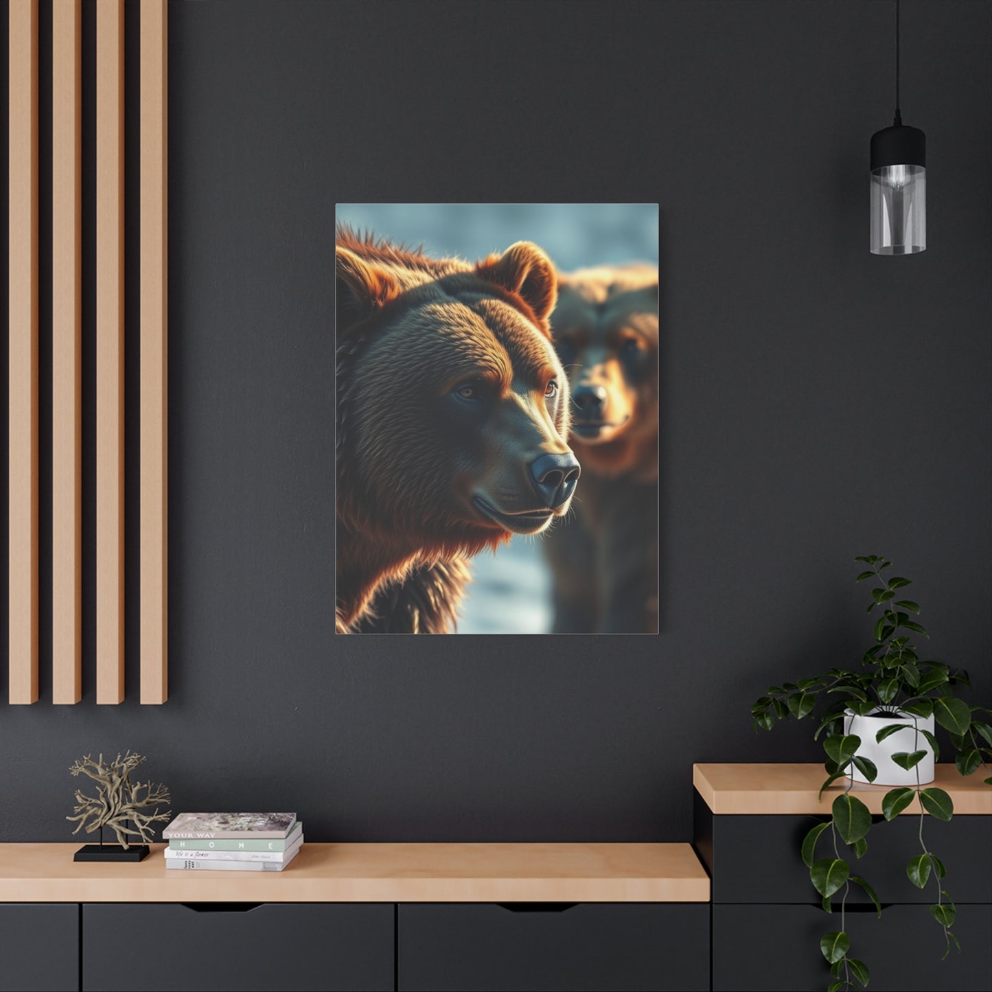Grandiose Bear Silhouette Art Wall Art & Canvas Print