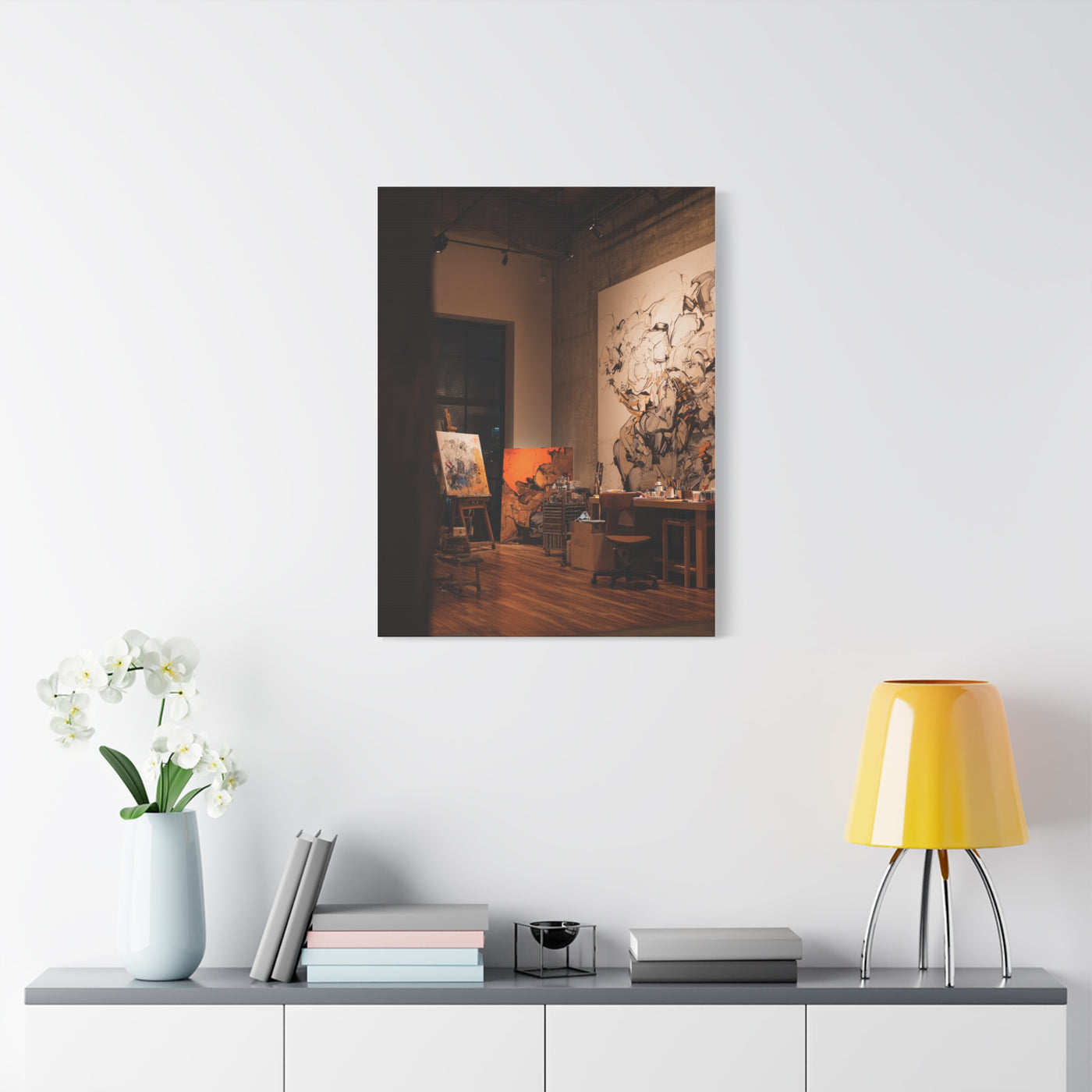 Bold Contemporary Creative Studio Workspace Wall Art & Canvas Print