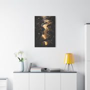 Sculptural Gold Golf Terrain Wall Art & Canvas Print