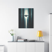 Electric Aircraft Between Skyscrapers Wall Art & Canvas Prints