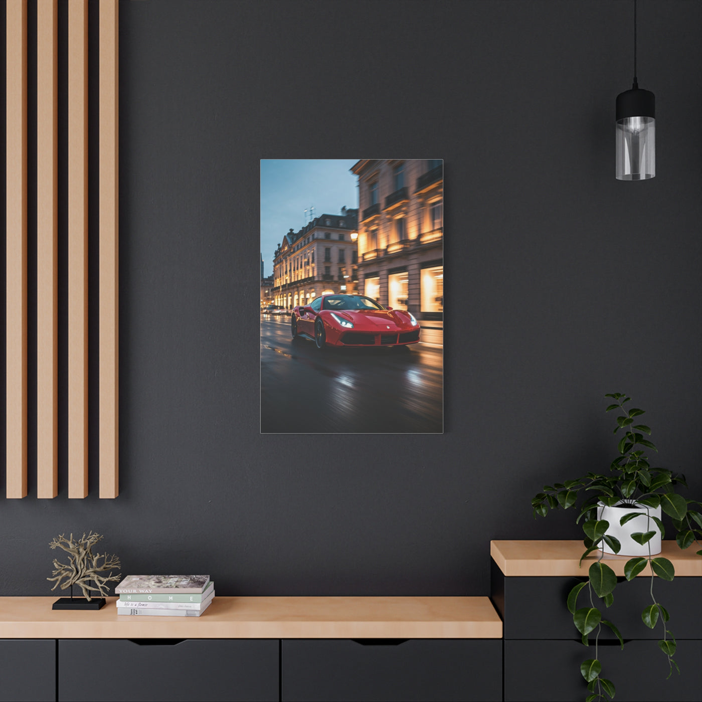 Ferrari 488 GTB Downtown Street Presence Wall Art & Canvas Prints
