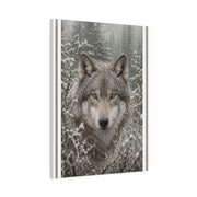 Snow Forest Gray Wolf Framed Portrait Wall Art & Canvas Print