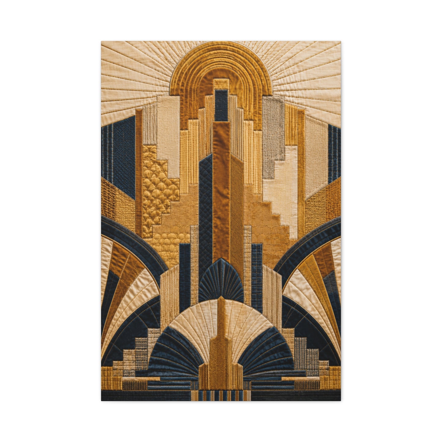 Art Deco Textile Geometric Tapestry Wall Art & Canvas Print