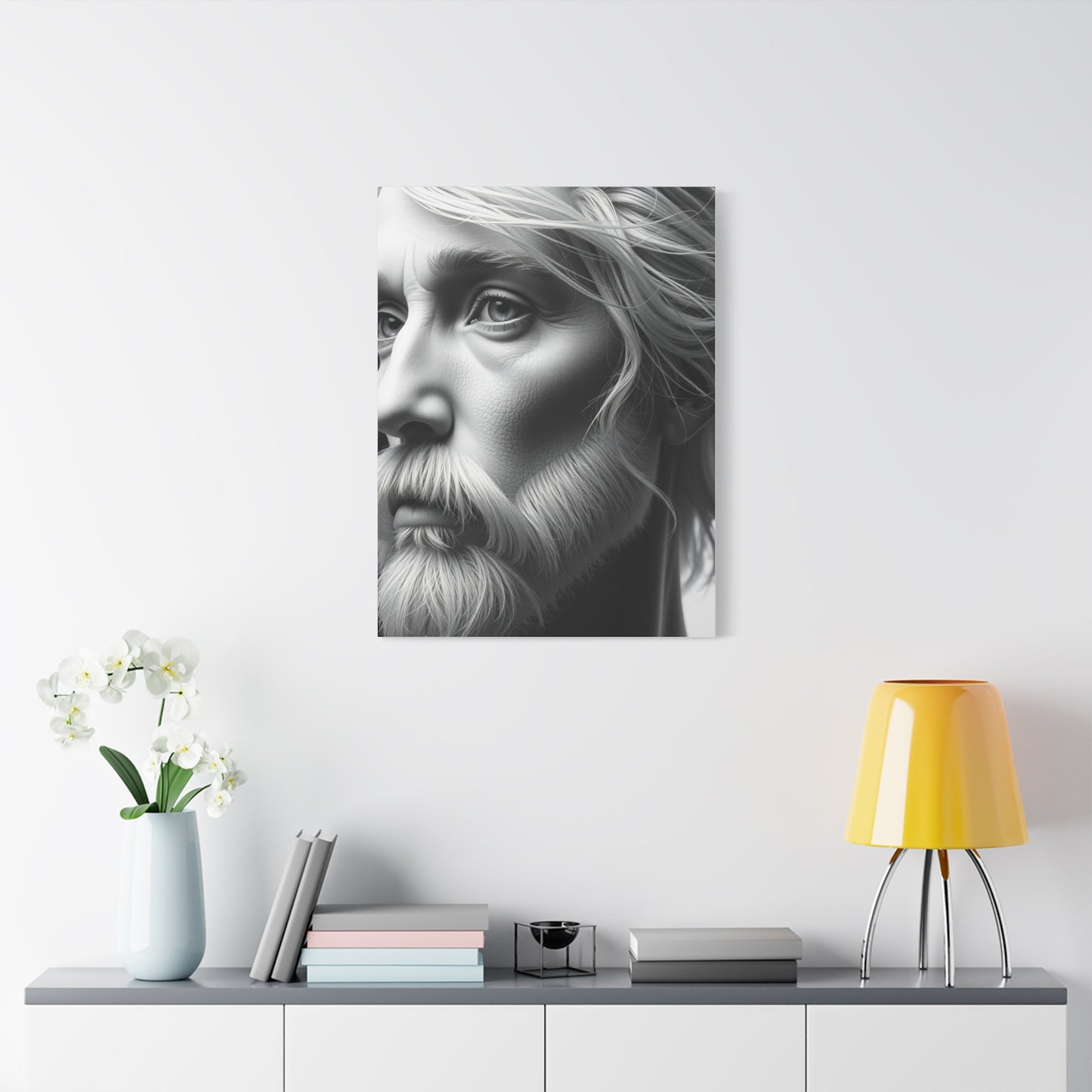 Gray & White Art Luxury Canvas Wall Art & Canvas Print