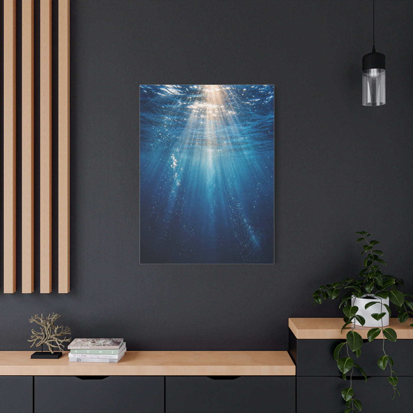 Underwater Sunlight Depth Ocean Scene Wall Art & Canvas Print