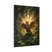 Golden Light Forest Owl Wings Wall Art & Canvas Print