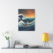 Crimson Horizon Wave Wall Art & Canvas Prints