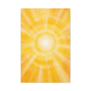 Radiant Golden Sunburst Abstract Wall Art & Canvas Print