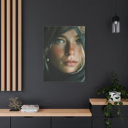 Veiled Blonde Minimal Portrait Wall Art & Canvas Print