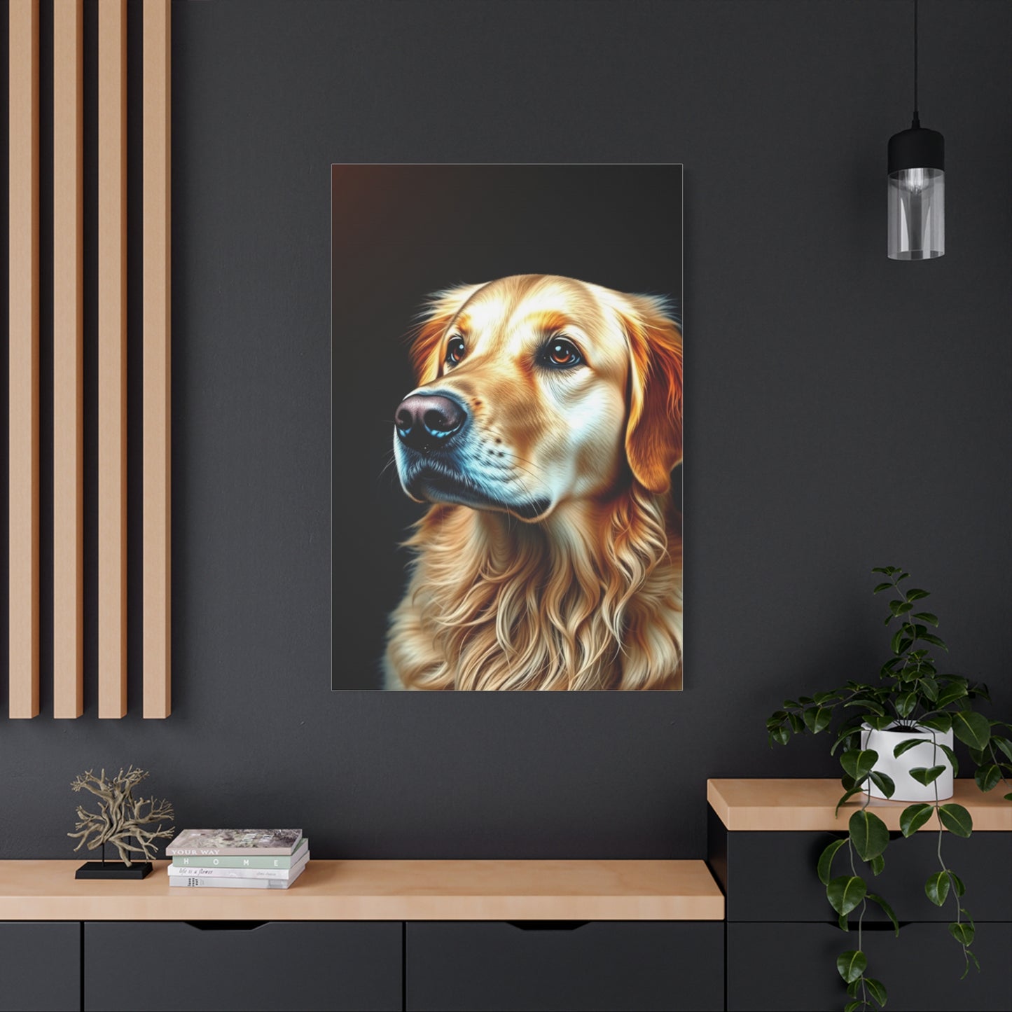 Supreme Golden Retriever Art Beautiful Collection Wall Art & Canvas Print