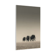 Minimal Elephant Family Dune Crossing Wall Art & Canvas Print