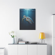 Sea Turtle Beneath Ocean Light Wall Art & Canvas Prints