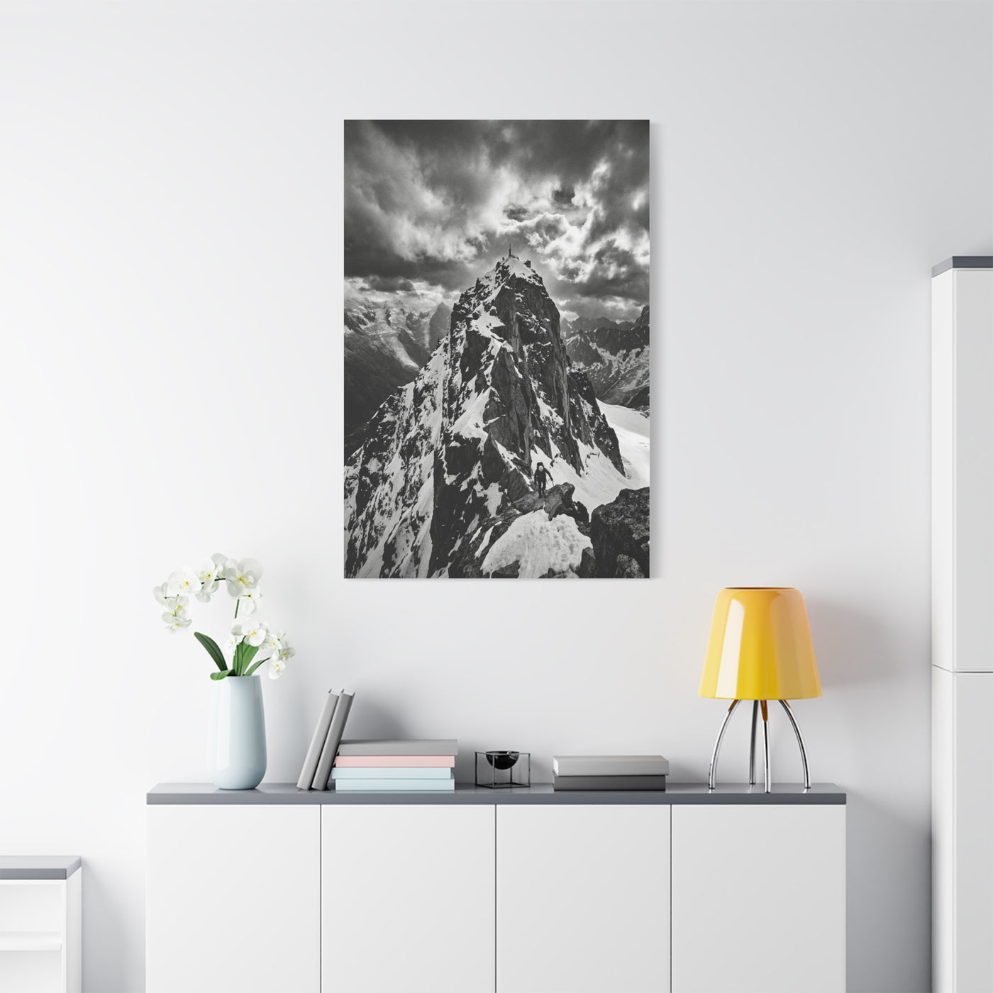 Dramatic Monochrome Alpine Storm Wall Art & Canvas Print