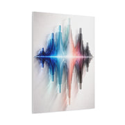 Luminous Soundwave Glass Sculpture Wall Art & Canvas Print