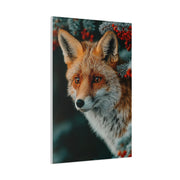 Winter Berry Fox Portrait Wall Art & Canvas Print