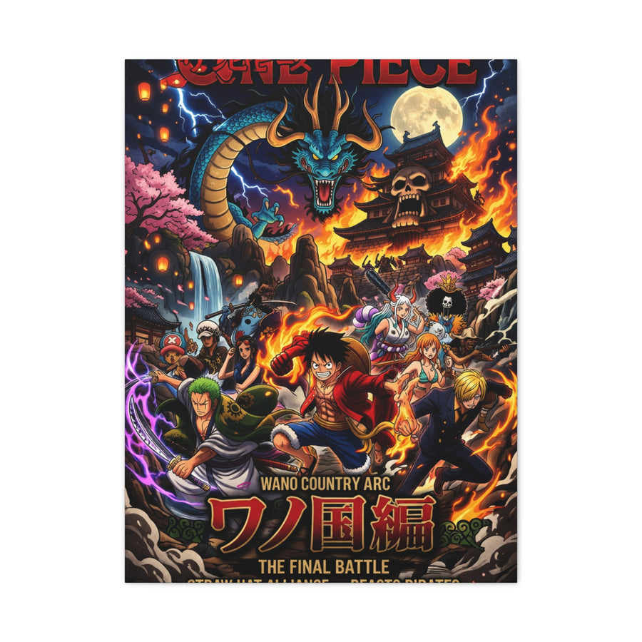 One Piece Wano Country Arc Final Battle Poster Wall Art & Canvas Print