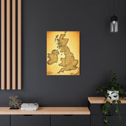 World Map on Aged Scroll Background Wall Art & Canvas Prints .