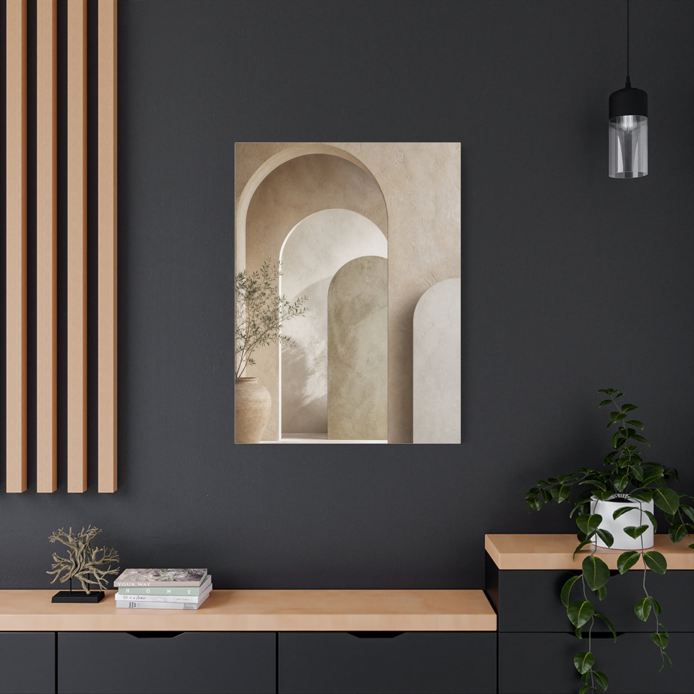 Soft Neutral Architectural Arch Wall Art & Canvas Print