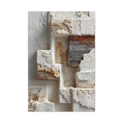 Minimal Plaster Block Assemblage Wall Art & Canvas Print