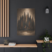 Forest Wildlife Silhouette Scene Trees Wall Art & Canvas Print