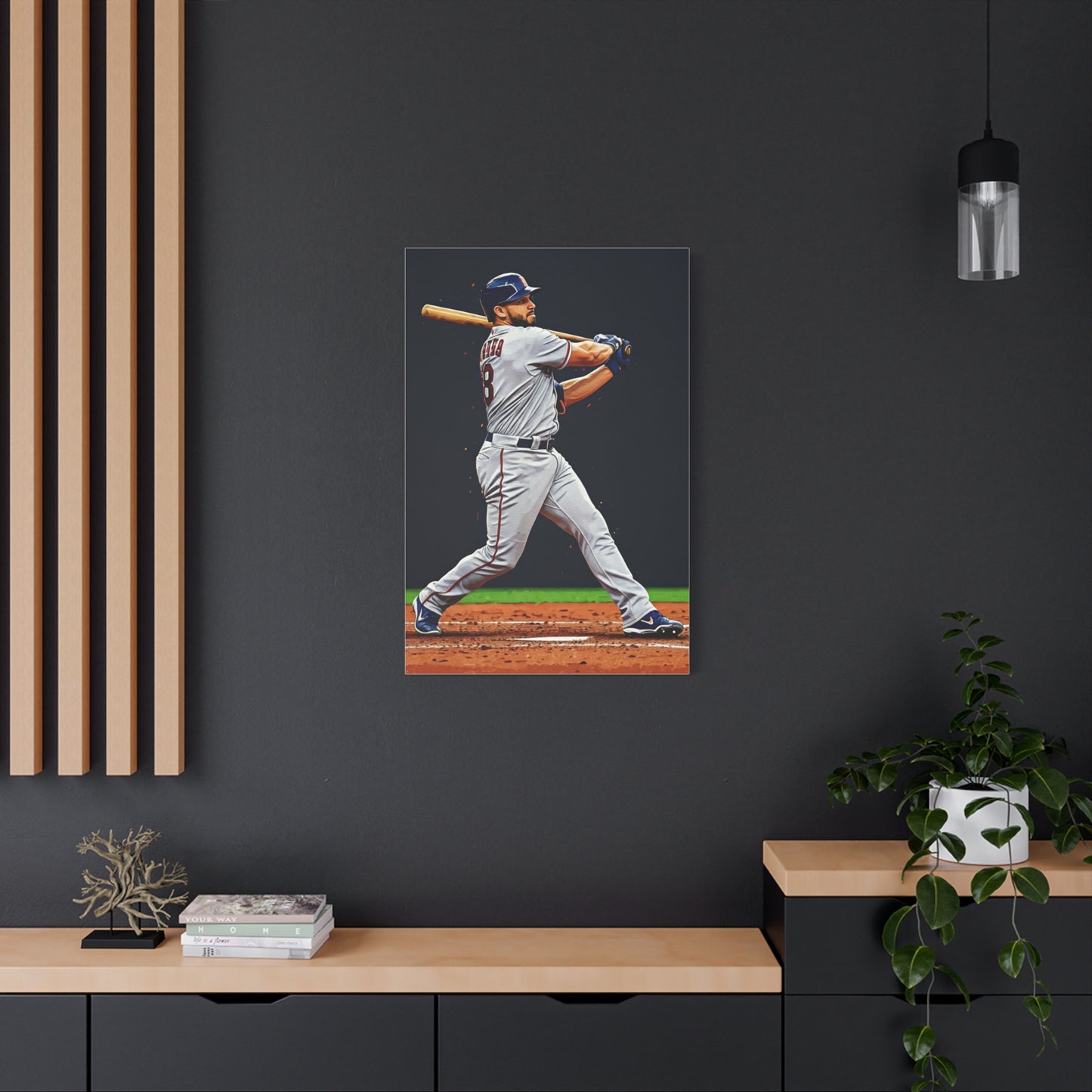 Classic Baseball Batting Stance Wall Art & Canvas Prints