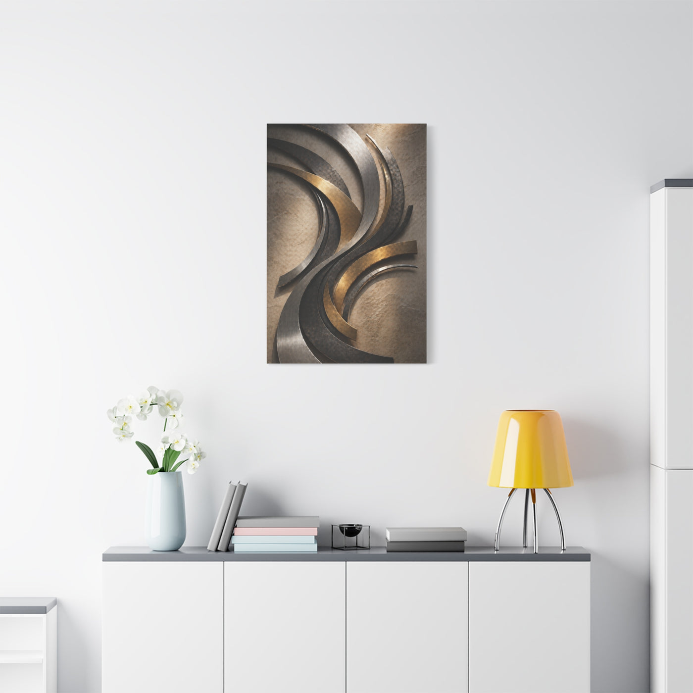 Executive Metal Wave Composition Wall Art & Canvas Print