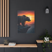 Sunset Cliff Grizzly Bear Wall Art & Canvas Prints