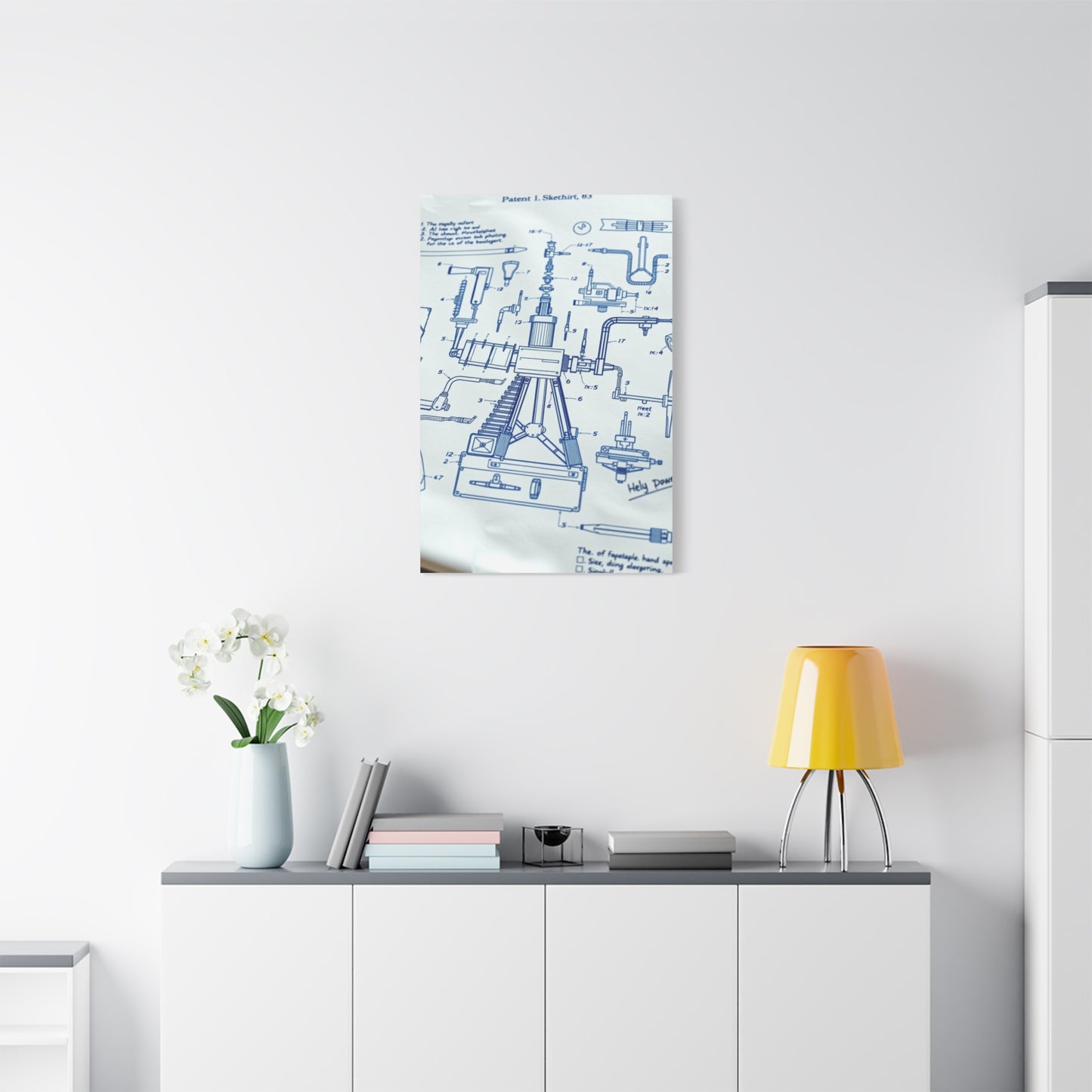 Masterpiece Blueprint & Patent Sketches Art Vision Wall Art & Canvas Print