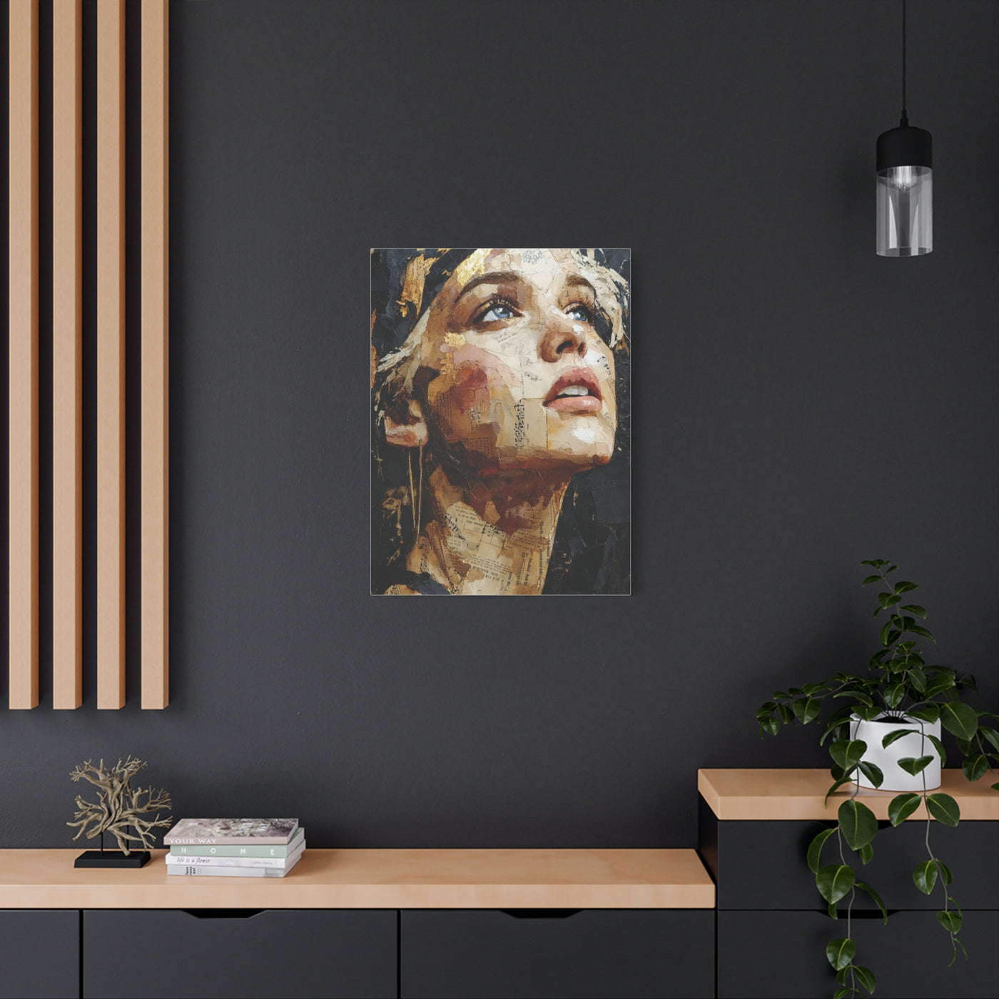 Golden Light Portrait Collage Wall Art & Canvas Print