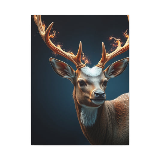 Graceful Antler Portraiture Wall Art & Canvas Print