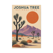 Joshua Tree National Park Retro Poster Southwest Wall Art & Canvas Print