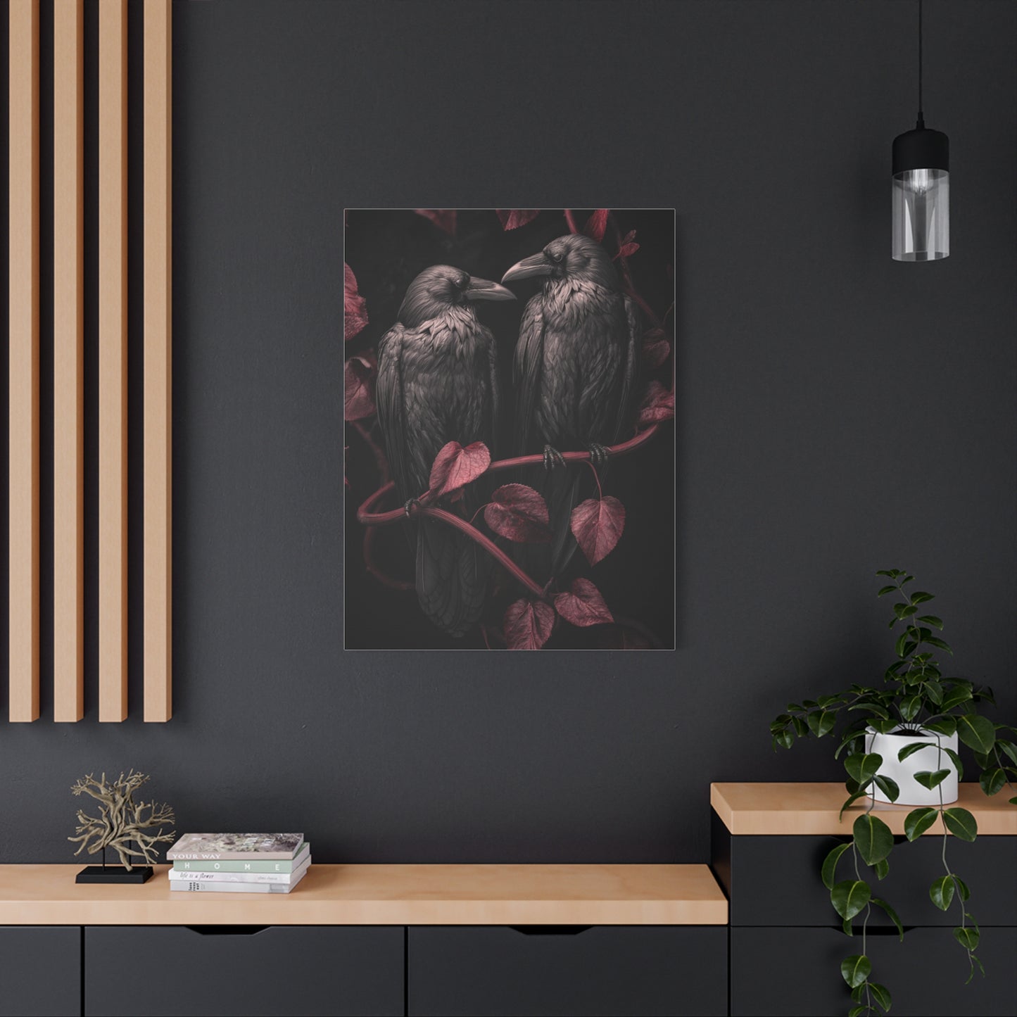 Pair of Ravens Gothic Romance Wall Art & Canvas Print