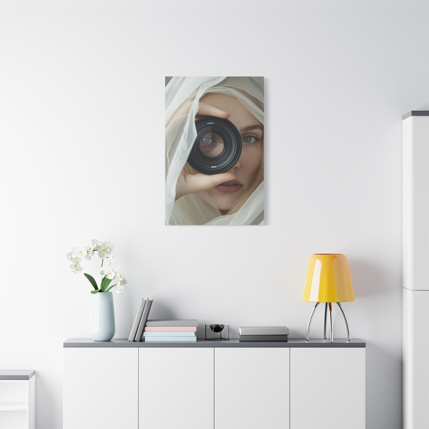 Surreal Lens Portrait Veiled Muse Wall Art & Canvas Print