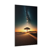 Lone Acacia Under the Cosmic Sky Wall Art & Canvas Prints