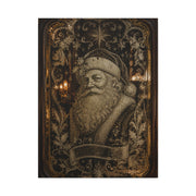 Victorian Etched Mirror Santa Wall Art & Canvas Print