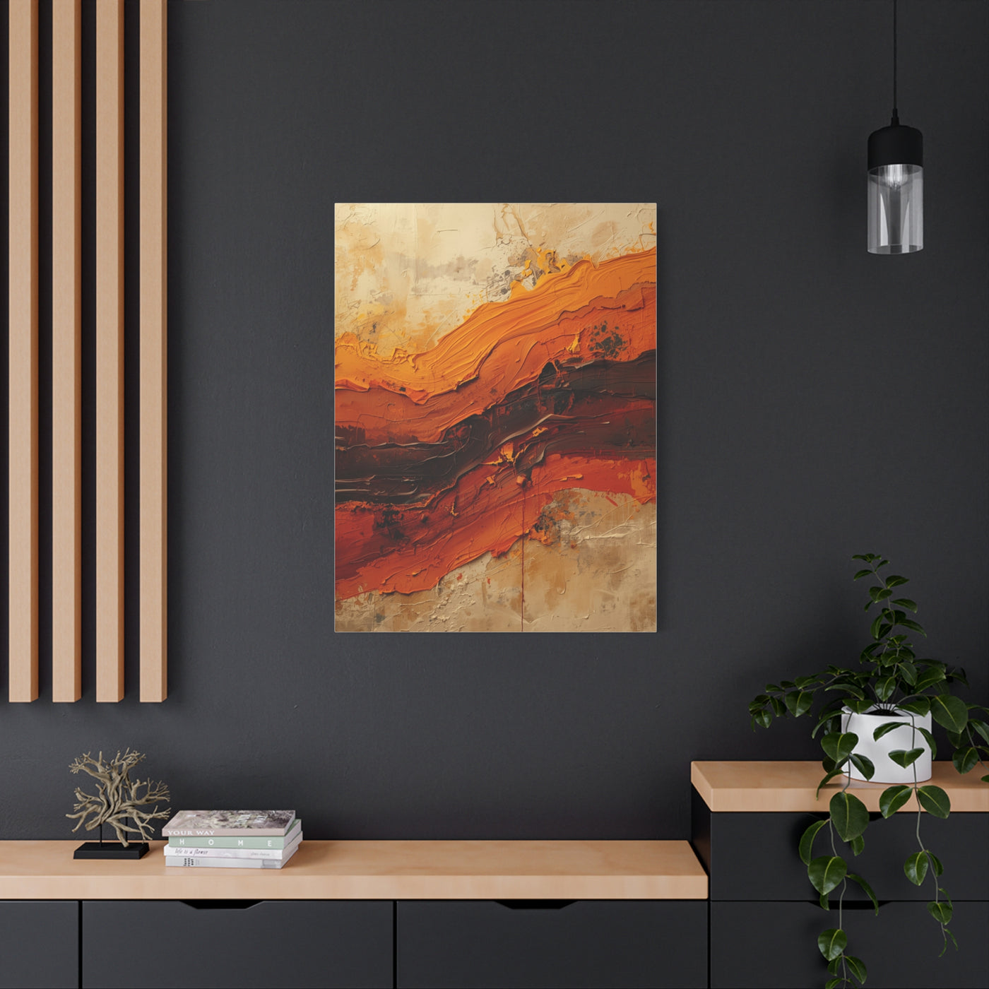 Impasto Terracotta Texture Statement Wall Art & Canvas Print