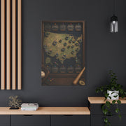 Interactive Stadium Tracker Map Sports Wall Art & Canvas Print