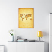 Sepia Continent Map Wall Art & Canvas Prints
