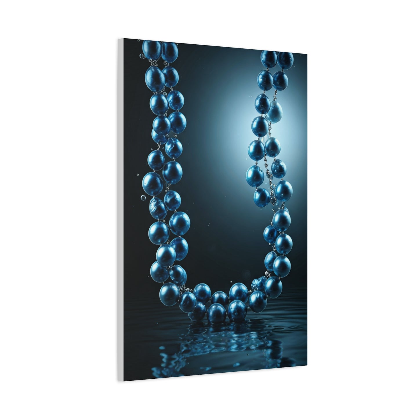 Blue Pearl Necklace Beneath Ocean Surface Wall Art & Canvas