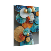 Overlapping Multicolor Metal Circles Wall Art & Canvas Print